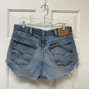Vintage Orange Tab Levi Jean Festival Shorts Waist 32